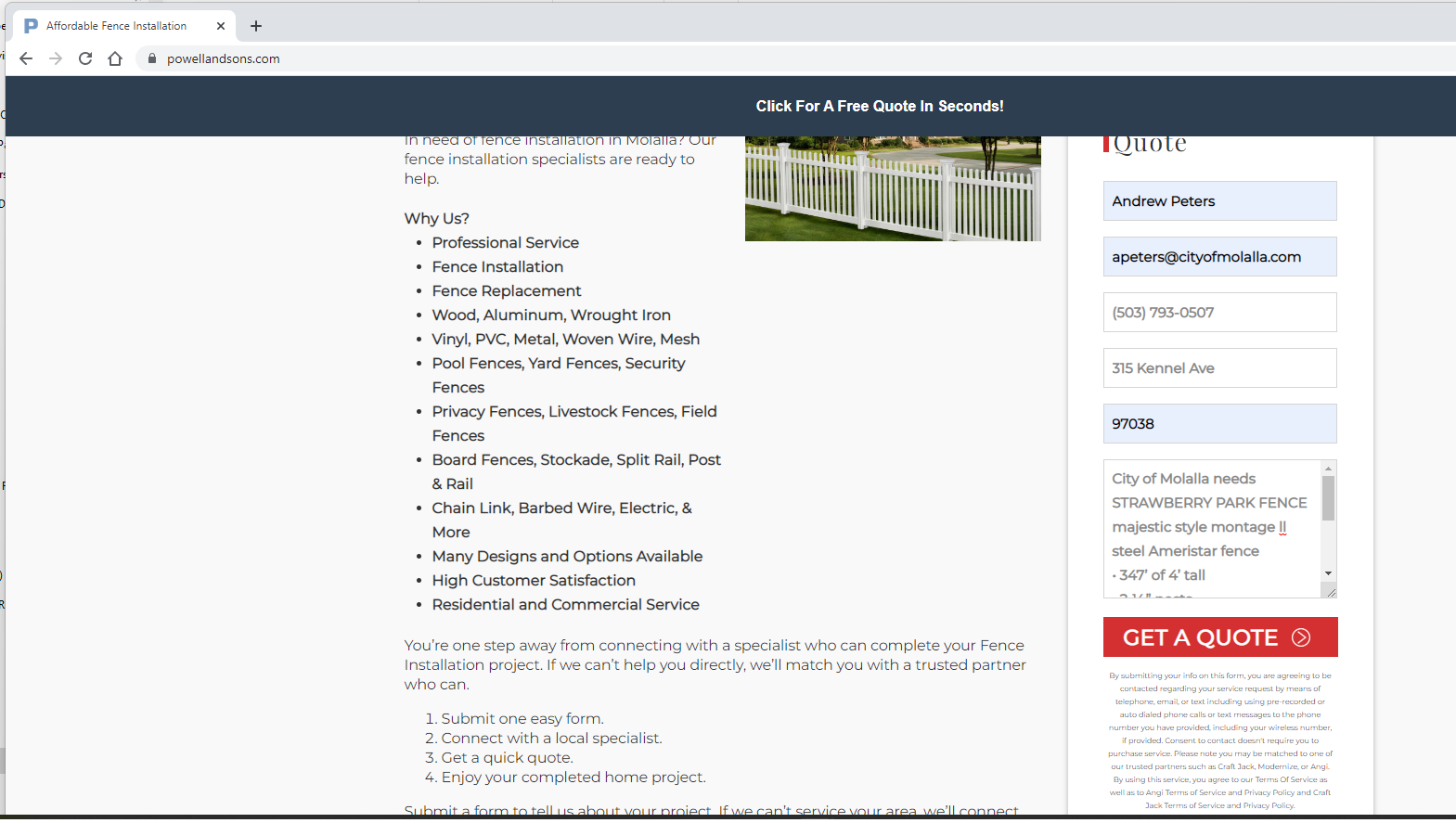 PowellandSons - Strawberry Park Fence